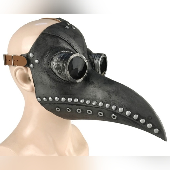 Black Steampunk Plague Doctor Mask. OSFA. EUC - Picture 1 of 5